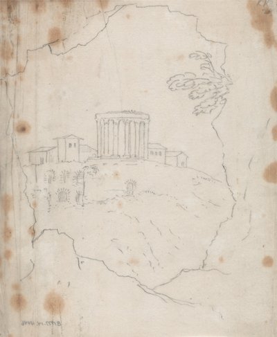 Temple of Vesta, Tivoli by John Robert Cozens